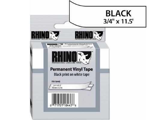 Newell-Dymo Rhino Lbl Vinyle 3/4 Blanc