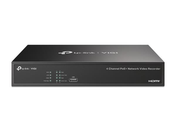 Grabador de vídeo en red PoE de 4 canales Tp-Link - Disco duro de 2 TB integrado