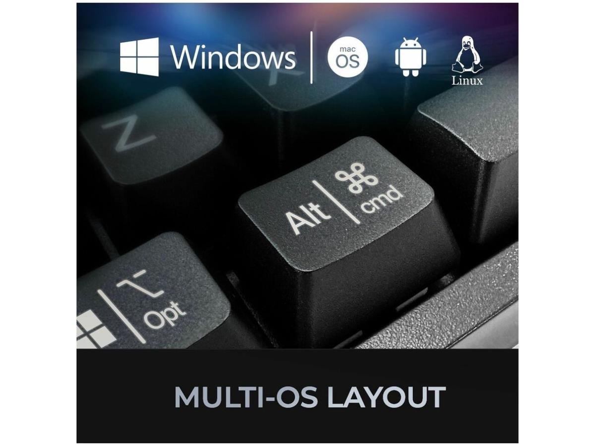 Adesso Multi Os 2X Large Print Desktop Mechanical Keyboard
