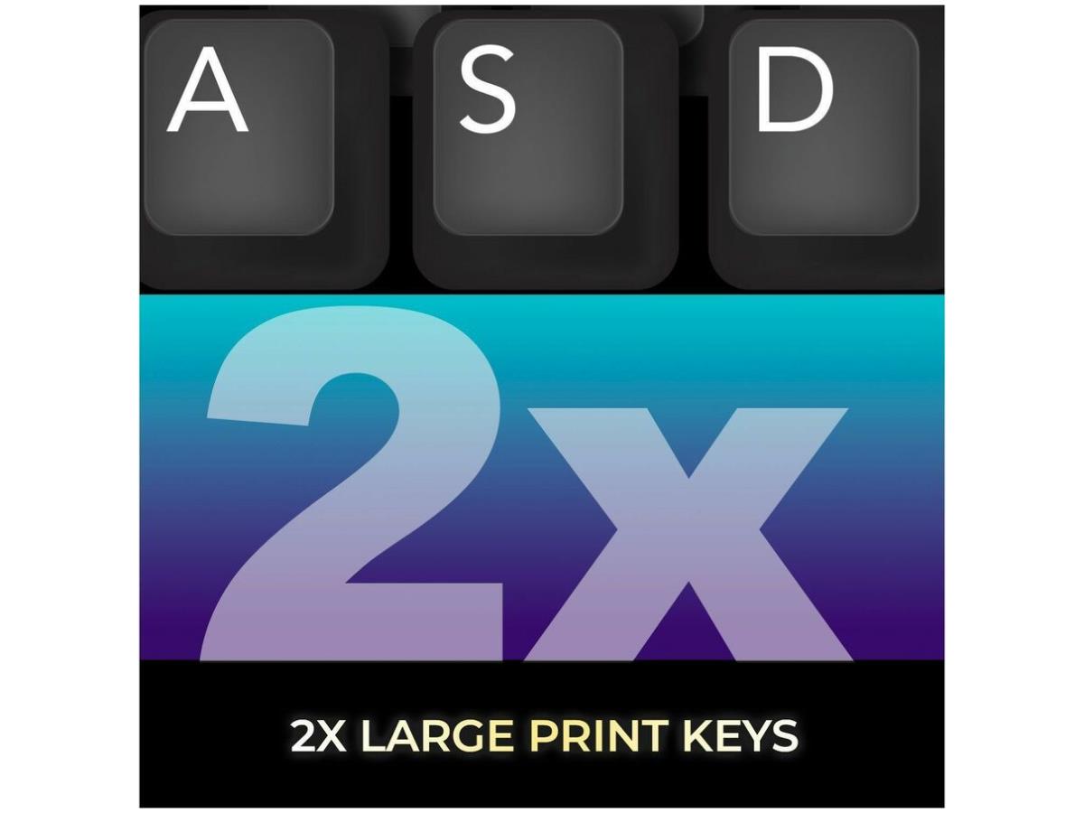 Adesso Multi Os 2X Large Print Desktop Mechanical Keyboard