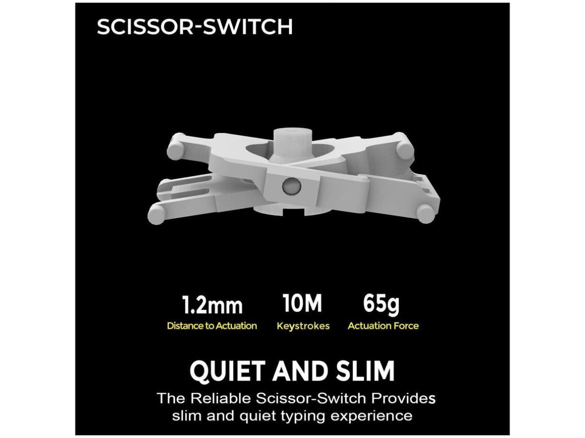 Adesso Multi-Os Scissor Switch Desktop Keyboard (White)