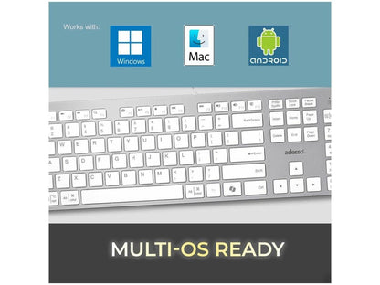 Adesso Multi-Os Scissor Switch Desktop Keyboard (White)
