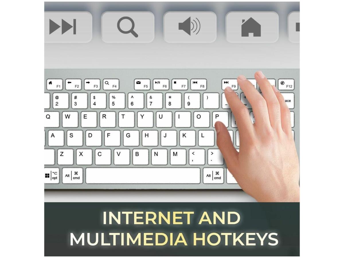 Adesso Multi-Os Scissor Switch Desktop Keyboard (White)