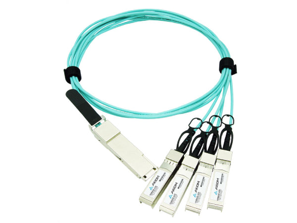 Cable óptico activo Axiom 100Gbase-Aoc Qsfp28 a 4 Sfp28 Dell Com