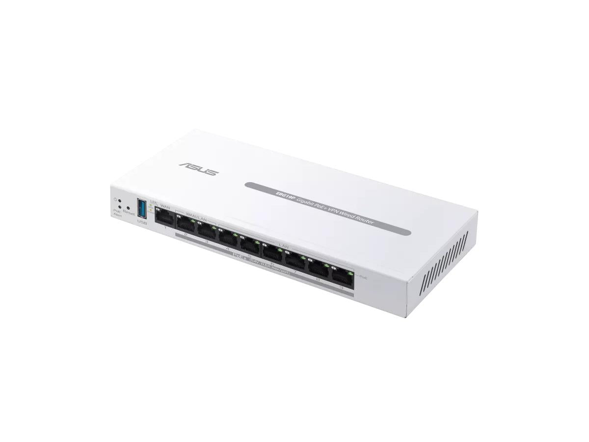 Asus Expertwifi Ebg19P Gigabit Poe+ Vpn Wired Router, 8 Poe+ Ports