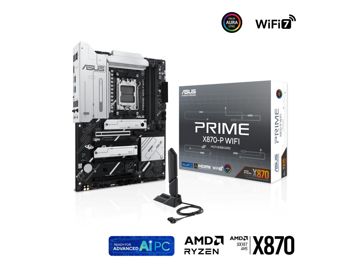 Asus Prime X870-P Wifi AMD AM5 Ryzen Max 192 Go, DDR5 ATX