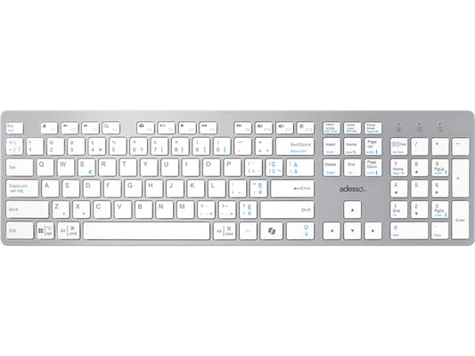 Adesso Multi-Os Scissor Switch Desktop Keyboard (White) French Can