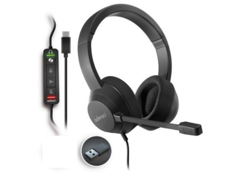 Adesso Ai Copilot Headset With Micreophone, Volume +/-, Mute, Answ