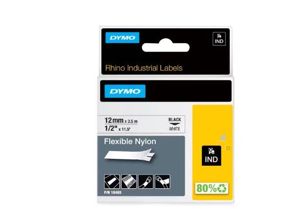Etiqueta de nailon flexible blanca Rhino de Newell-Dymo