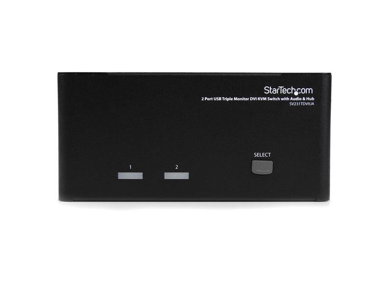 Startech.Com 2 Port Triple Monitor Dvi Usb Kvm Switch With Audio &