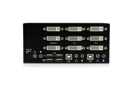 Startech.Com 2 Port Triple Monitor Dvi Usb Kvm Switch With Audio &