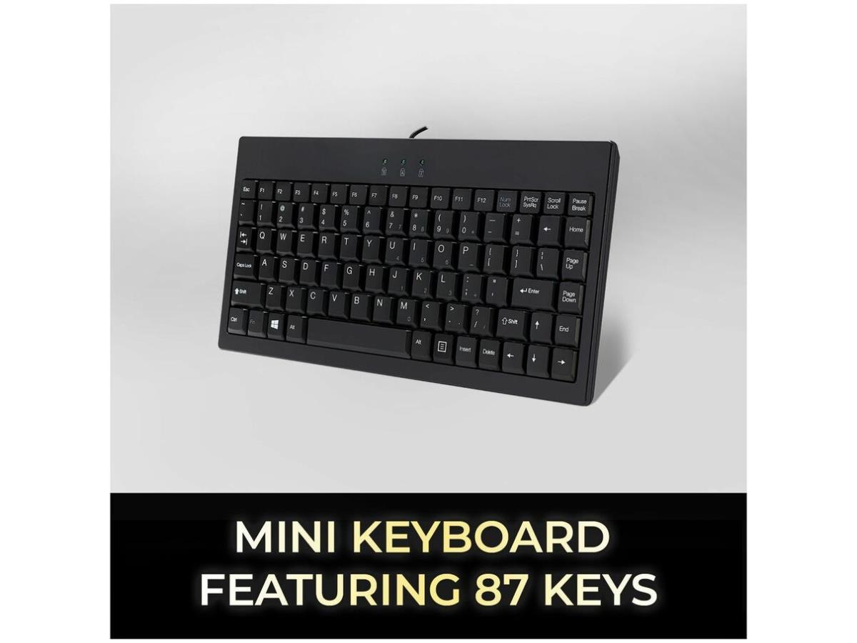 Black Usb-Ps/2Combo Mini Kybd Ledcap Num