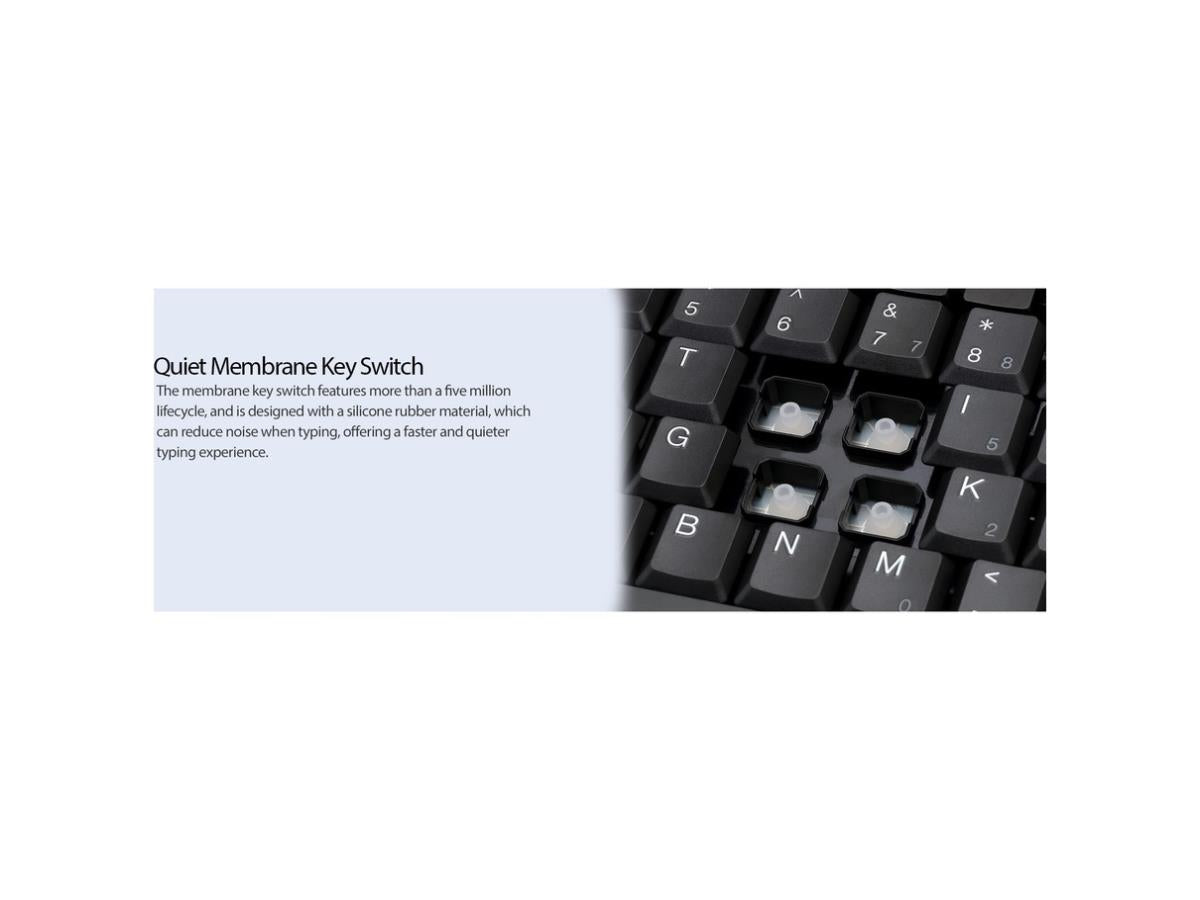 Black Usb-Ps/2Combo Mini Kybd Ledcap Num
