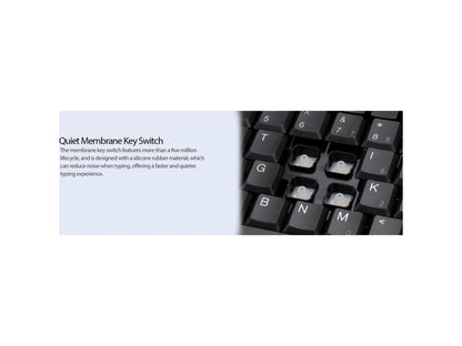 Black Usb-Ps/2Combo Mini Kybd Ledcap Num