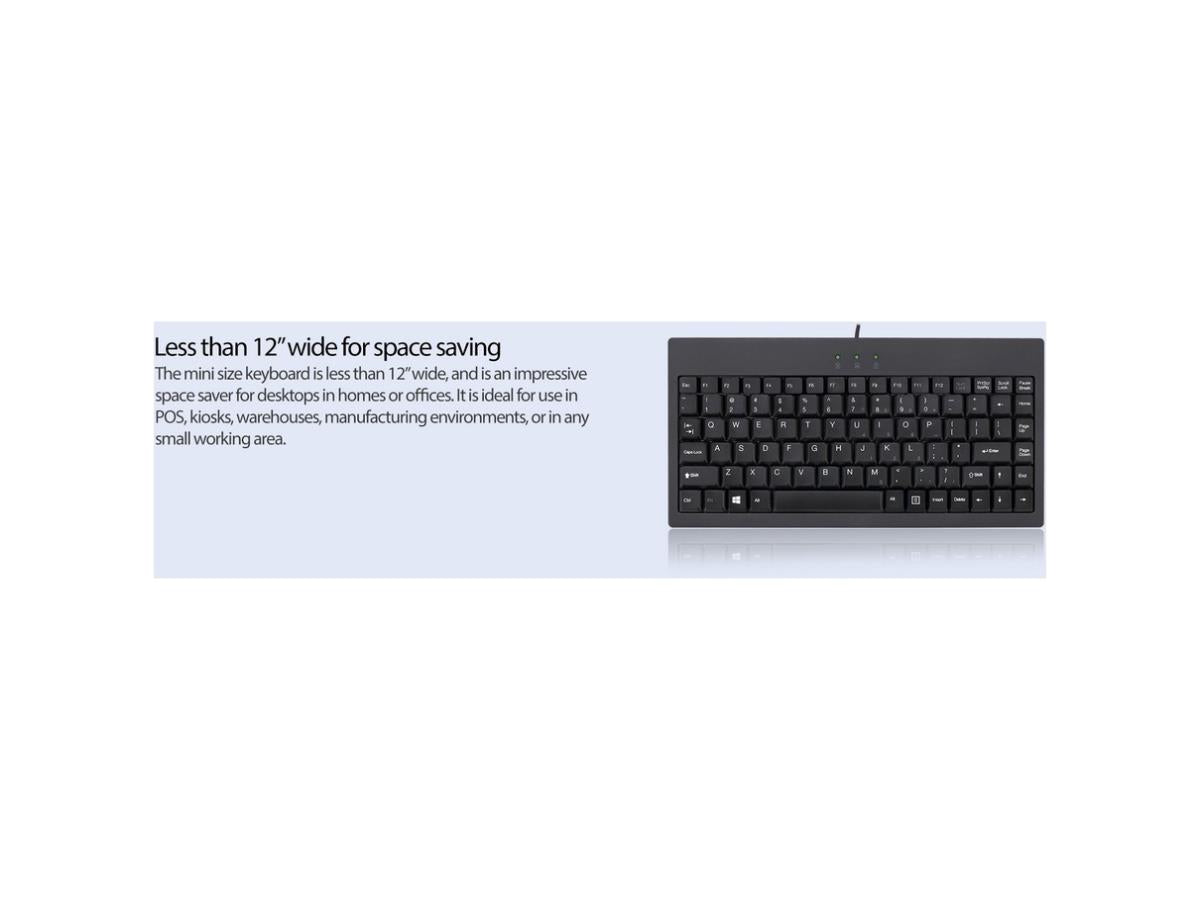 Black Usb-Ps/2Combo Mini Kybd Ledcap Num