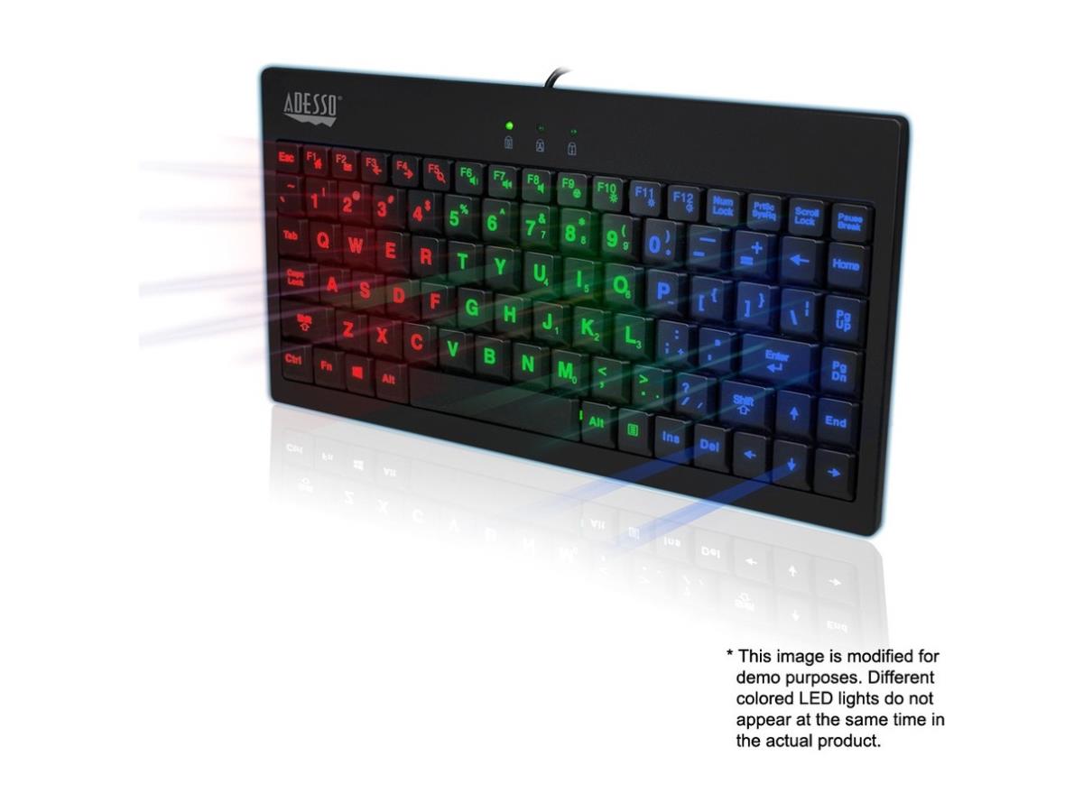 Illuminated Mini Kybd/Grn/Blu Usb