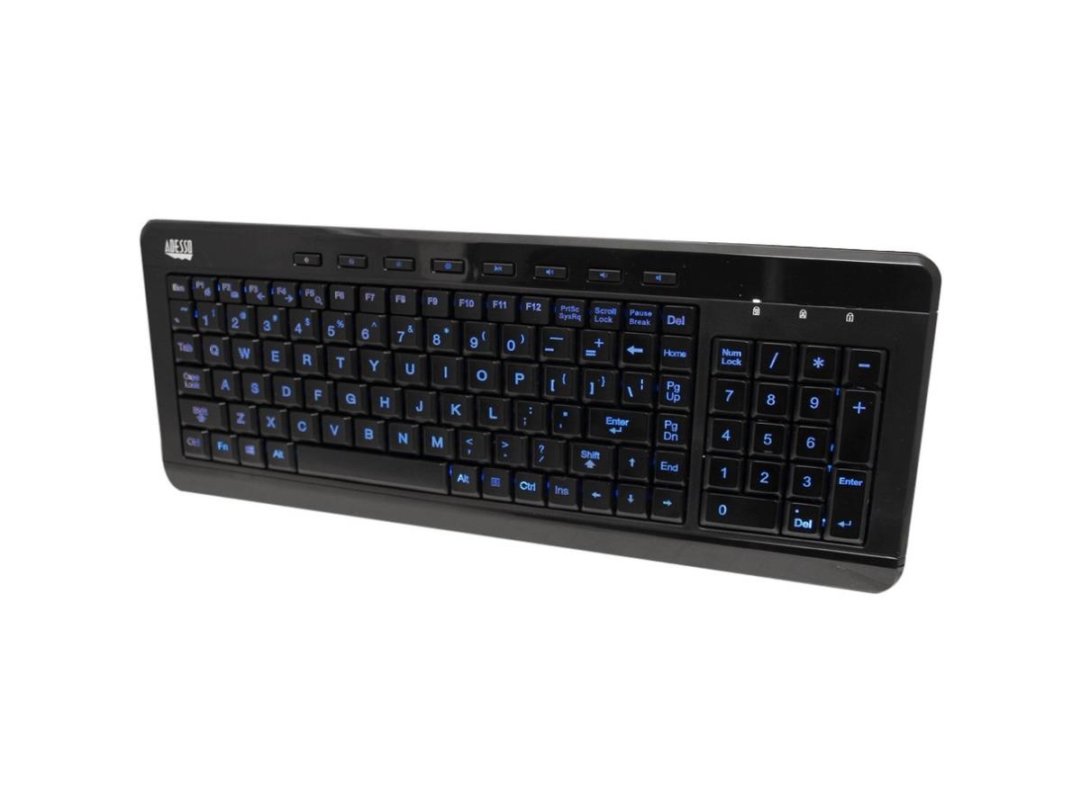 Illuminated Cmpct Kybd, Adj Brightness