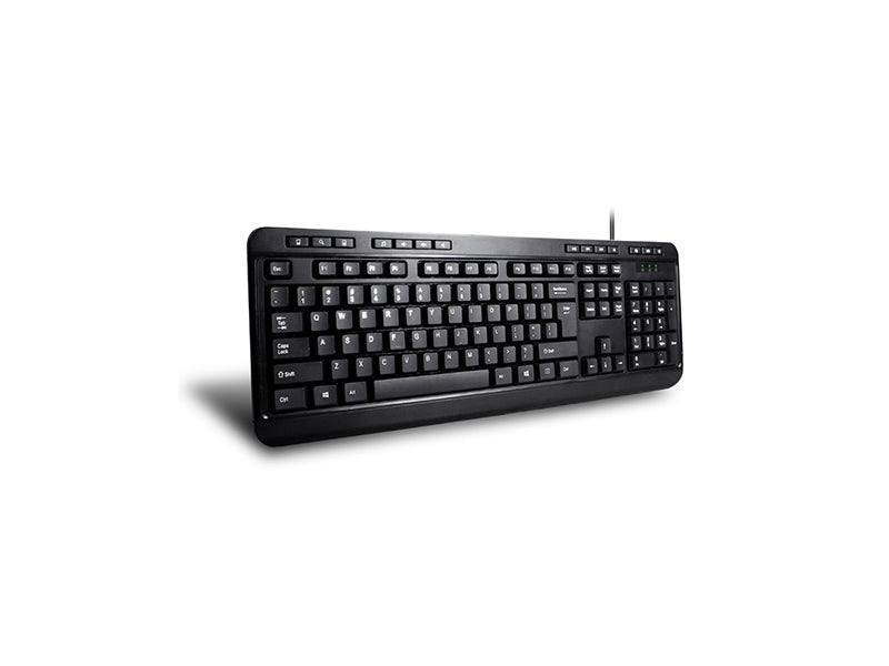Teclado Dt Mltmd Kybd con teclas de acceso rápido, negro Ps 2