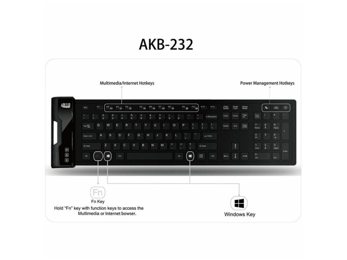 Antimicrobial Waterprf Flex Kybd W/ Hot