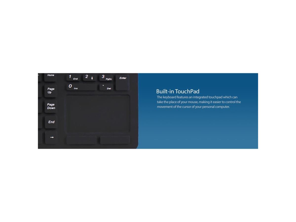 Silicone Waterprf Touchpad Usb Kybd