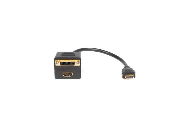 1Ft Hdmi Splitter Cable Hdmi To 2X Dvi-D