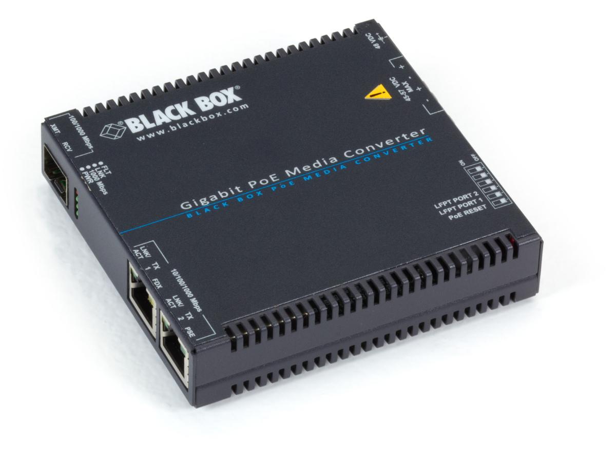 Black Box Corp Poe 10/100/1000 Med Conv Sfp Lgc5200A
