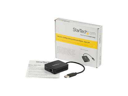 Startech.Com Usb To Fiber Optic Converter - Open Sfp - 100Mbps - W