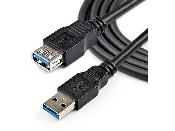 Startech.Com 2M Black Superspeed Usb 3.0 Extension Cable A To A -