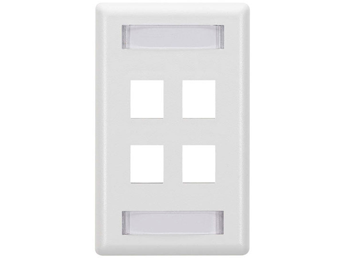 Black Box Corp Tion2 Wallplate 4-Port Single-Gan Wpt476