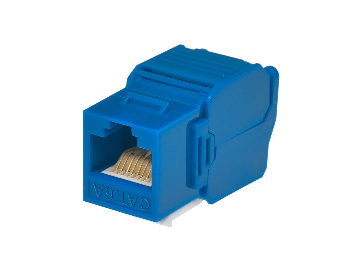 Câble Keystone 180 degrés sans outil Monoprice Cat6A RJ-45