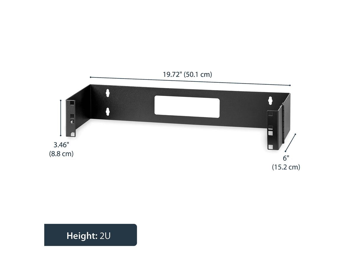 Startech.Com 2U Hinged Wall Mount Patch Panel Bracket - 6 Inch Dee