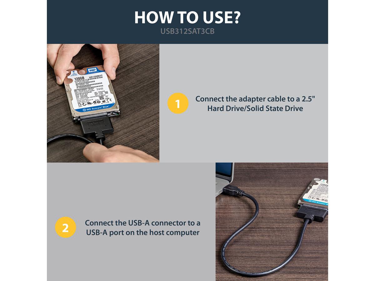 Startech.Com Usb 3.1 To 2.5\" Sata Hard Drive Adapter - Usb 3.1 Ge