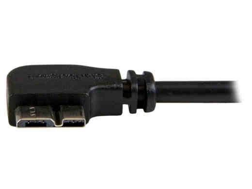 Startech.Com 1M 3 Ft Slim Micro Usb 3.0 Cable M/M - Left-Angle Mic