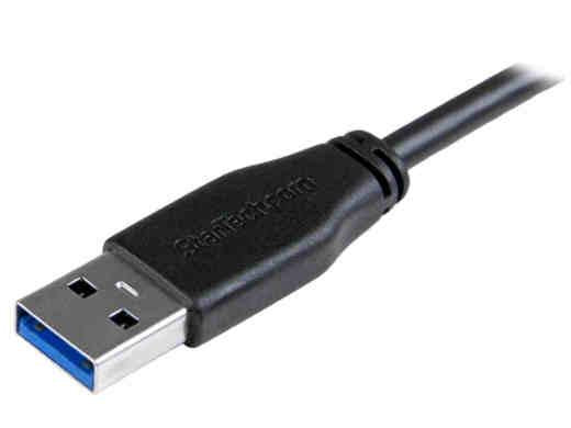Startech.Com 1M 3 Ft Slim Micro Usb 3.0 Cable M/M - Left-Angle Mic