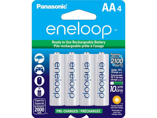 Piles rechargeables Panasonic Eneloop AA 2000 mAh (lot de 4)