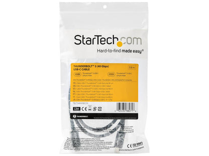 Câble Thunderbolt 3 StarTech.com de 80 cm, 40 Gbit/s, 100 W PD, 4K