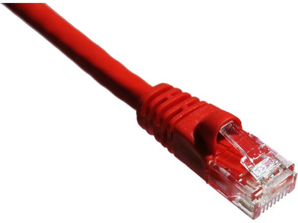 Axiom 1Ft Cat6A 650Mhz Patch Cable Molded Boot (Red)