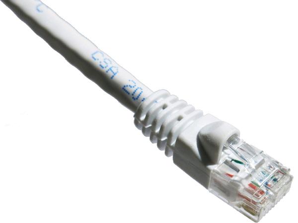Axiom 50Ft Cat6A 650Mhz Patch Cable Molded Boot (White)