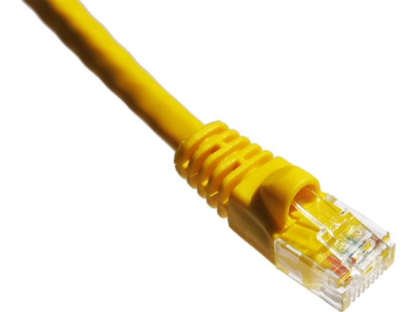 Axiom 25Ft Cat6A 650Mhz Patch Cable Molded Boot (Yellow)