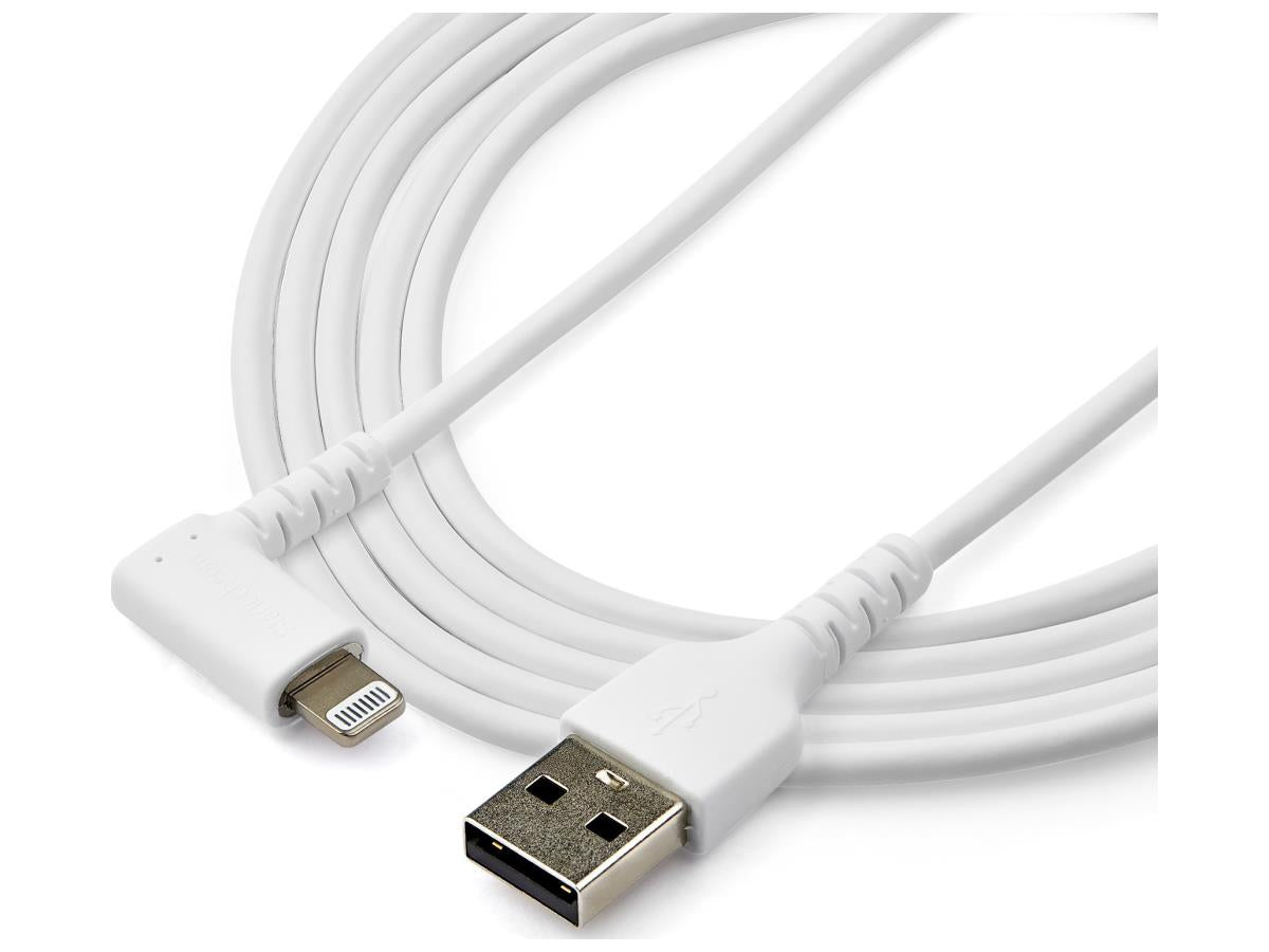 Startech.Com 6Ft (2M) Durable Usb A To Lightning Cable, White 90°