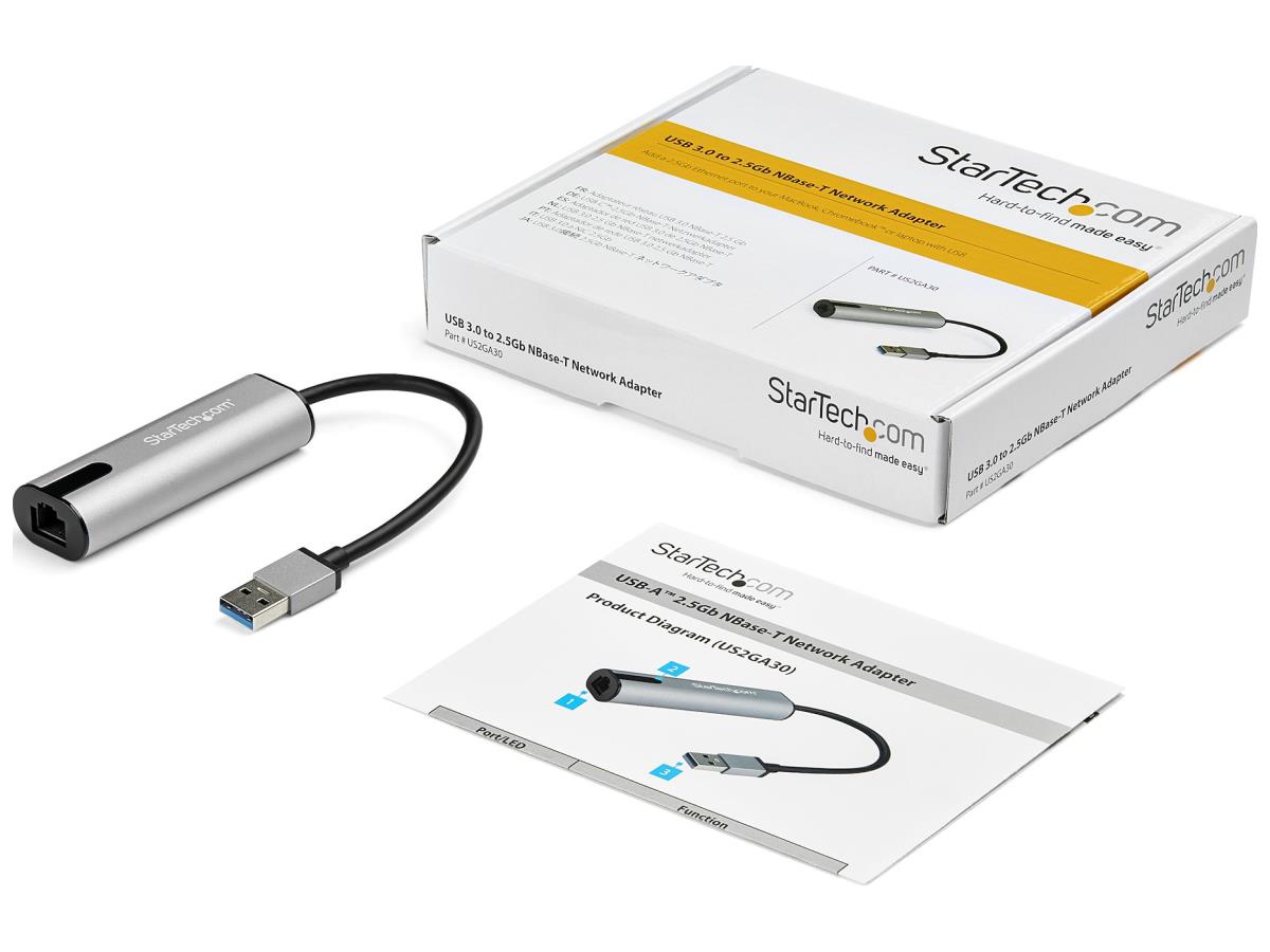 Startech.Com 2.5Gbe Usb A To Ethernet Adapter, Nbase-T Nic, Usb 3.