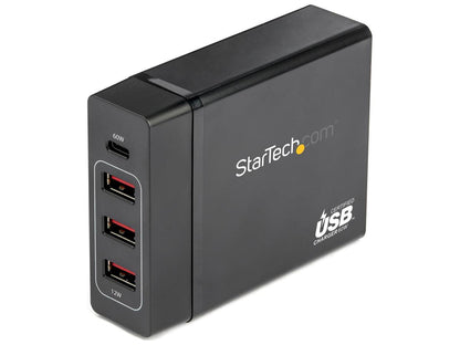 Startech.Com Usb C Laptop Charger, 60W Power Delivery, 3X Usb-A Fa