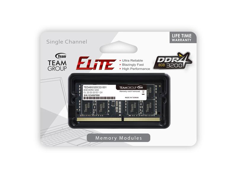 8Gb Pc4-25600 Ddr4 3200Mhz So-Dimm