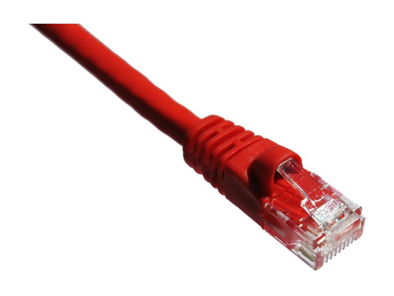 Câble de raccordement blindé Axiom Cat6 550 MHz S/FTP 25 pi avec gaine moulée (rouge)