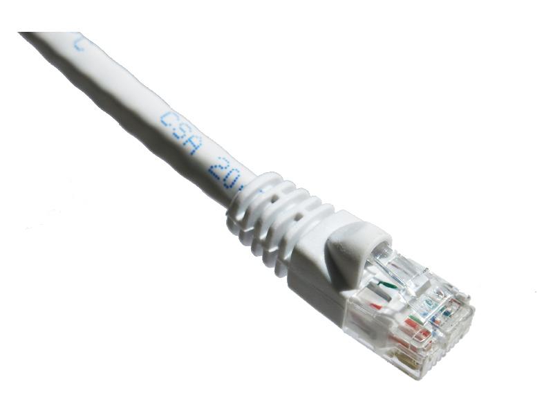 Câble de raccordement blindé Axiom Cat6 550 MHz S/FTP 75 pi avec gaine moulée (blanc)