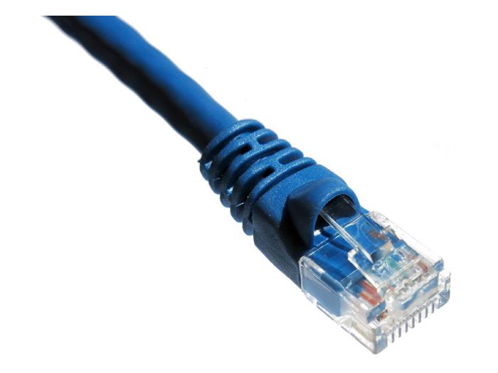 Axiom 4Ft Cat6A 650Mhz Patch Cable Molded Boot (Blue)