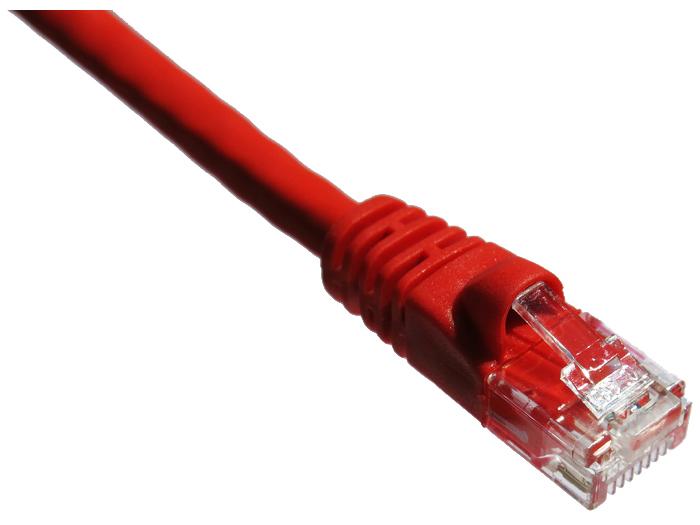 Axiom 4Ft Cat6A 650Mhz Patch Cable Molded Boot (Red)