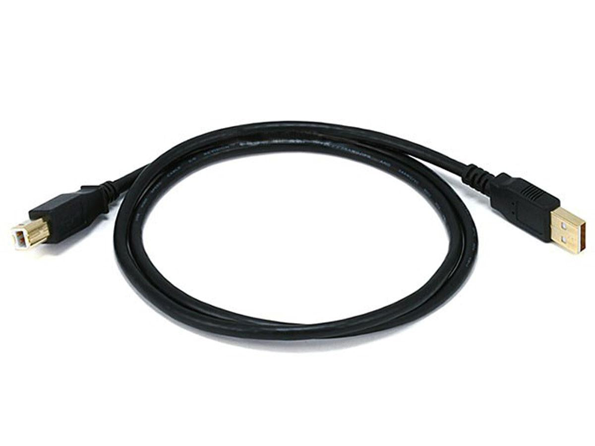 Câble USB-A vers USB-B 2.0 Monoprice - 28/24 AWG_Gol