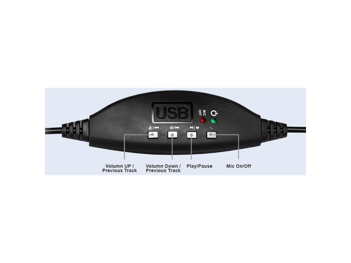 Usb Single-Sided Headset Adjustable Mic