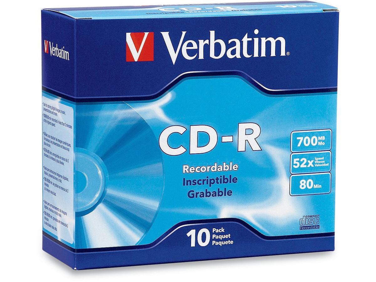 Cd-R 80M/700Mb 52X 8X10Pk Slimcase (Kit)(Kit)